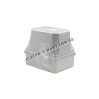 Marlanvil 008.CA.G.ES Weatherproof Junction Adaptable Box 150 x 110 x 135mm IP66 Grey Cover Halogen Free (Made in Italy)