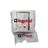 legrand Mallia 2 811 11 1P 13A 250V single switched socket outlet, 1 gang; British Standard [WHITE]
