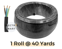 3 Core x 40/0076 PVC Flexible Wire Supply Electrical Cable 3x40/0076 or 3Cx40 (3 x 40 / 0076) - 1 Roll; Equiv. 40 Yards