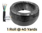 3 Core x 40/0076 PVC Flexible Wire Supply Electrical Cable 3x40/0076 or 3Cx40 (3 x 40 / 0076) - 1 Roll; Equiv. 40 Yards