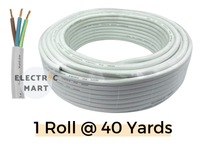 3 Core x 40/0076 PVC Flexible Wire Supply Electrical Cable 3x40/0076 or 3Cx40 (3 x 40 / 0076) - 1 Roll; Equiv. 40 Yards