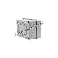 Marlanvil 92.04 Weatherproof Surface Distribution Board 120 x 160 x  90mm, IP65, Grey, Halogen Free (Made in Italy)