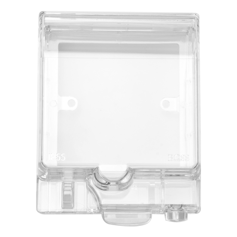 Boss B223TR 1 Gang Splash Cover Surface Mount  IP55 Transparent
