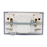 ABB CRS213 13A RCD Twin Switch Socket Outlet, 2 gang / 2x13A SSO with 30mA Residual Current Device
