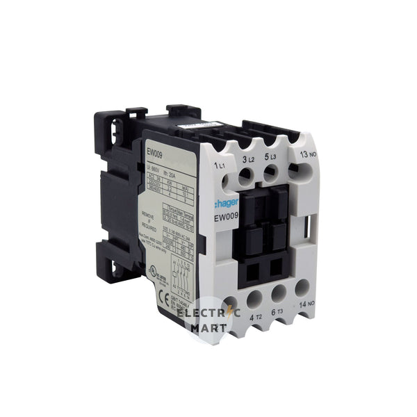 hager EW009 C Contactor 9A 415V AC3 / coil 230V, 50-60Hz