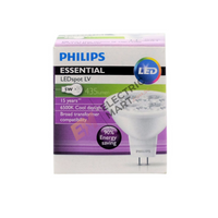 PHILIPS Essential LED 5-50W 2700K MR16 24D, cool daylight 6500K, compatible with GU5.3 socket, designed as retrofit replacement for halogen spots, energy saving