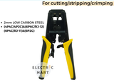 8'' Dual-Modular Plug Electric RJ12 RJ11 RJ45 Crimping Tool [HT-8046R] 6P + 8P for cutting, stripping and crimping 2 types of plugs