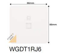 Hager Dream WGDT1RJ6 RJ45 cat6 Outlet, 1 mod c/w M3.5 x 27mm long screws(Suitable for BTO switch replacement, HDB, new installations, Singapore standard size switch hole for easy installation) *NEW beehive-like design plate