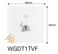 Hager Dream WGDT1TVF TV Outlet, F type, 1 mod c/w M3.5 x 27mm long screws(Suitable for BTO switch replacement, HDB, new installations, Singapore standard size switch hole for easy installation) *NEW beehive-like design plate