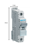 Hager NB106 Single Module 1 Pole Type B 6A 10KA Miniature Circuit Breaker (MCB)