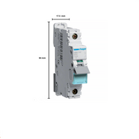 Hager NB140 Single Module 1 Pole Type B 40A 10KA Miniature Circuit Breaker (MCB)