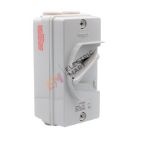 hager JG220U 20A 2 pole 2P PVC Weatherproof Isolator (IP66)