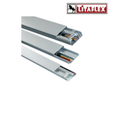 Litaflex 40 x 20 x 2 mtr T/Comp uPVC Trunking c/w Clips Multi-Compartment Trunking - White (Available sizes: 40mm X 20mm. 60mm X 20mm, 80mm X 32mm)
