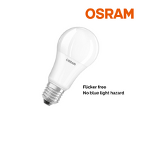 OSRAM P CLAS A DIM 13 W/827 E27, 13W LED Bulb Day light Flicker free, no blue light hazard, 15000 hours, energy saving