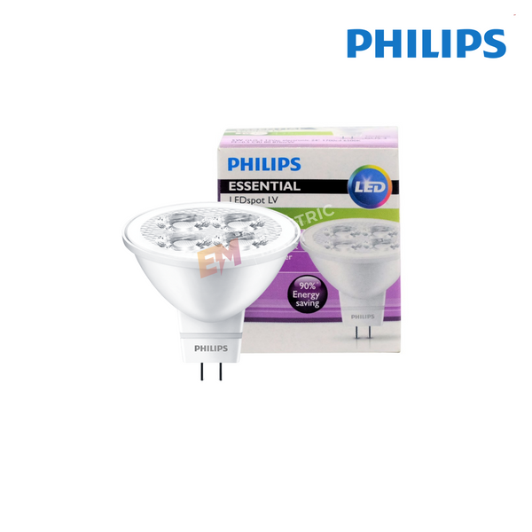 PHILIPS Essential LED 2700K MR16 24D, cool daylight 6500K, compa – Electric Mart