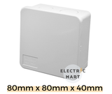 PVC-LINK JB331 Splashproof Exterior PVC Junction Box IP44, 80mm x 80mm x 40mm (3x3x1) [GREY]