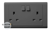 Honeywell R-series R2747GPH 2 Gang 13A SP Switched Socket Outlet [URBAN GRAPHITE COLOUR] (HDB BTO Apartment House usage)