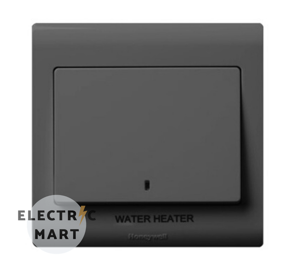 Honeywell R-series R4787NWHGPH 1 Gang 1-Way 20AX DP with Neon marked ‘WATER HEATER’ [URBAN GRAPHITE COLOUR] (HDB BTO Apartment House usage)