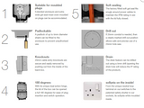 hager Sollysta WXPSS81 IP66 Single 13A Double Pole Switched Socket, weatherproof, dust-proof, water-proof, 180 degree lid opening,  EAN 3250617260091