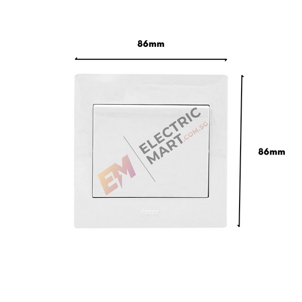 Hager Muse WGML111 / WGML112 16AX 1 Gang 1 Way / 2 Way Switch