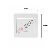 Hager Muse WGML2D1N 20AX 1 Gang Switch with LED