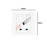 Hager Muse WGMS113S 13A Single Switched Socket Outlet