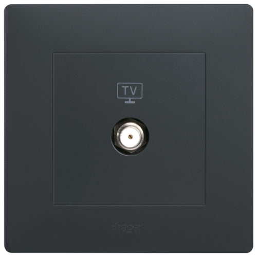 Hager Muse WGMT1TVFKB TV Outlet F Type 1 mod