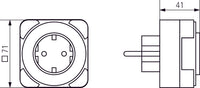 theben-timer 26 (Item no. 0260030) 13A Analogue plug-in timer
