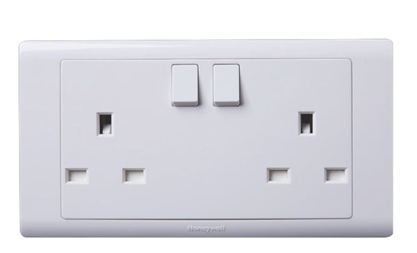 Honeywell R2747WHI 2 Gang 13A SP Switched Socket Outlet