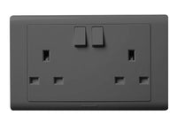 Honeywell R-series R2747GPH 2 Gang 13A SP Switched Socket Outlet [URBAN GRAPHITE COLOUR] (HDB BTO Apartment House usage)