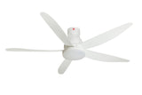 KDK U60FWs 150cm 60" DC Ceiling Fan c/w 22W LED light & Remote Control